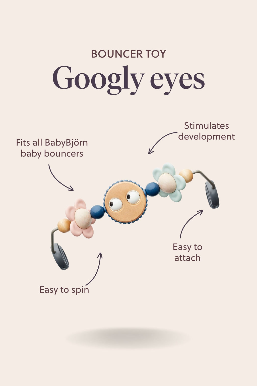 Toy for Bouncer - Googly eyes